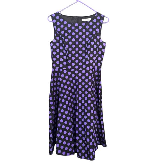 Gardenwed Anneta Sleeveless 1950s Retro Cocktail Party Dress M Polkadot Purple - Picture 1 of 10